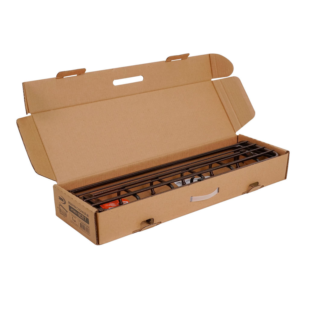 Вешалка настенная металл. с полкой 80см, 6 рожков, антик/коричневый