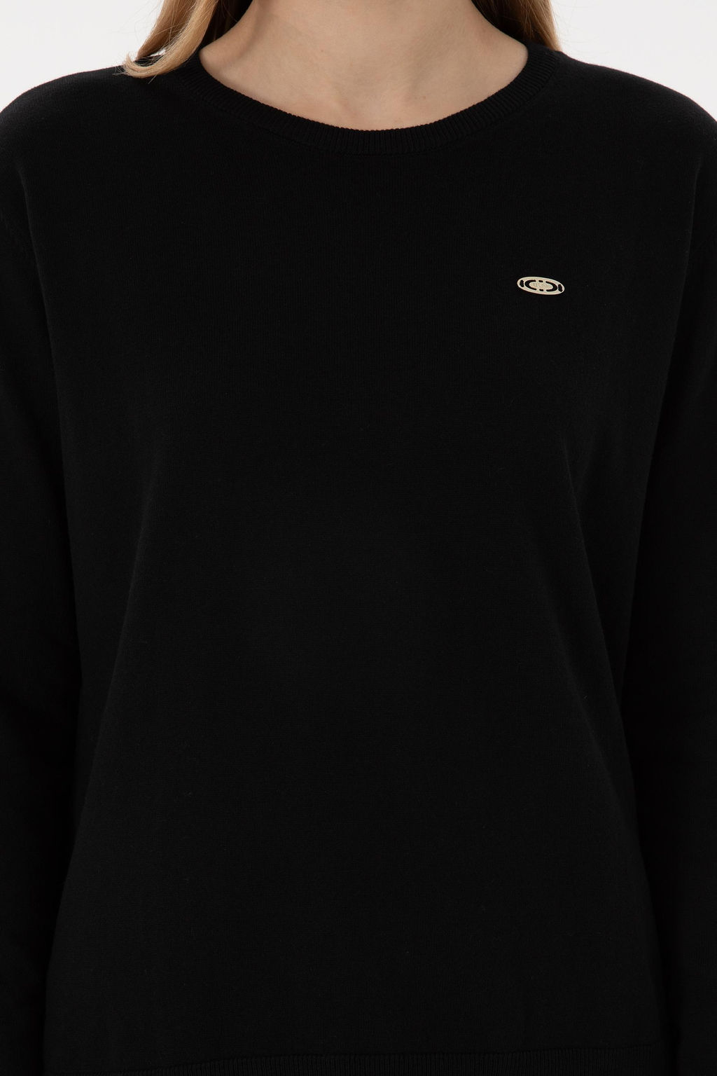 Женский черный базовый свитер с круглым вырезом Неожиданная скидка в корзине - U.s. polo assn фото 13