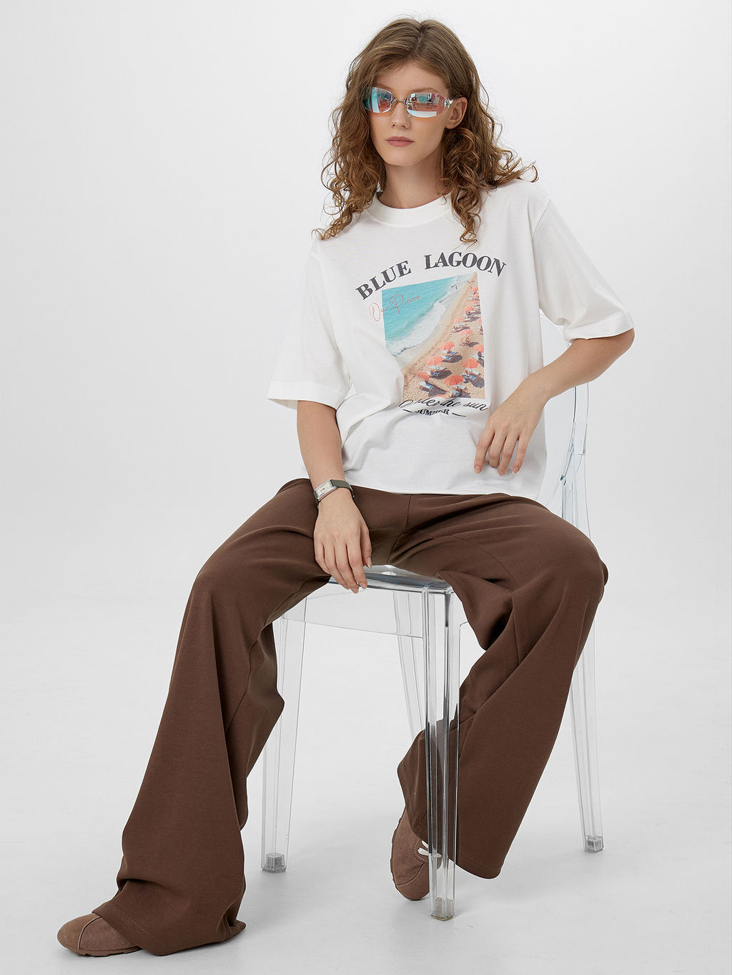 Футболка женская белая с принтом blue lagoon - Mark formelle фото 7