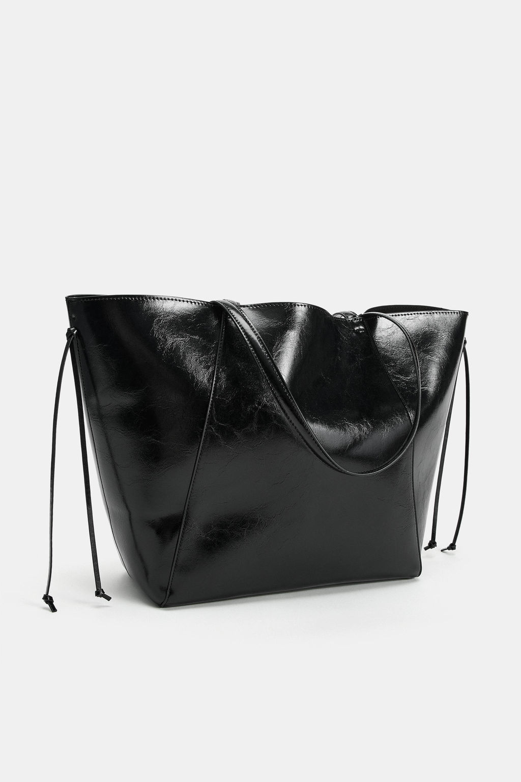 BOLSO SHOPPER FRUNCIDO / Negro - Zara фото 2