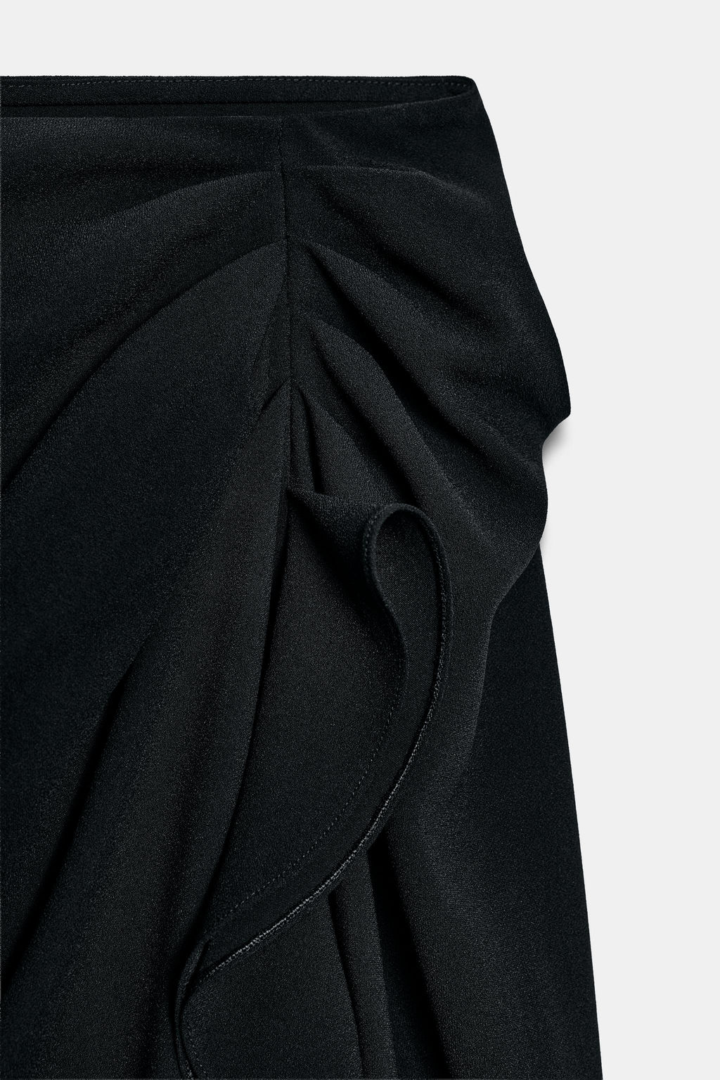 FALDA MIDI VOLANTE ZW COLLECTION / Negro - Zara фото 4