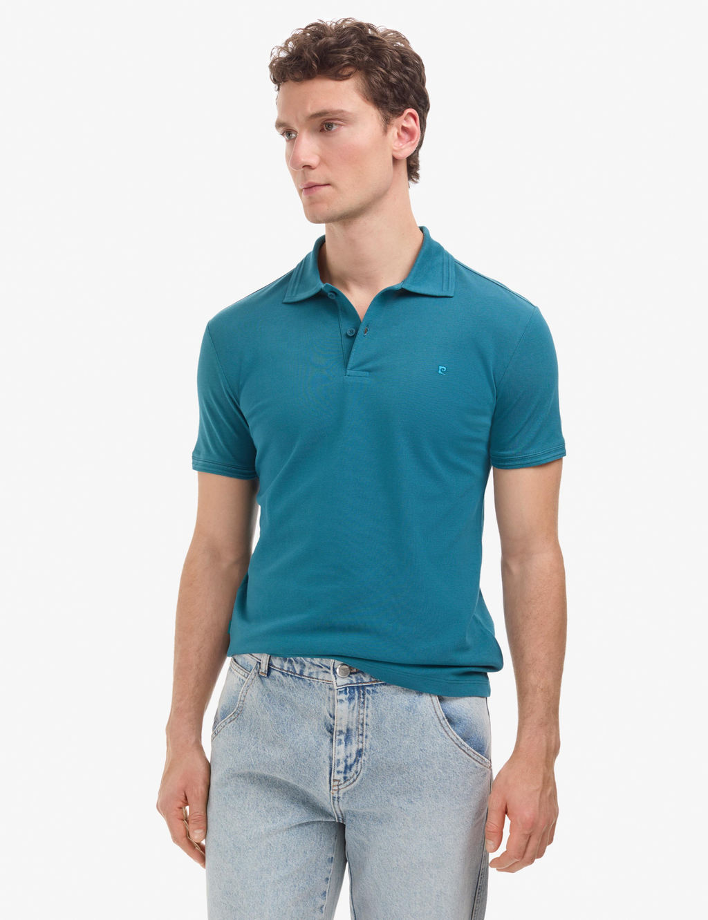 Z_mr_t Slim Fit %100 Pamuk K_vr_lmaz Polo Yaka Basic Ti__rt