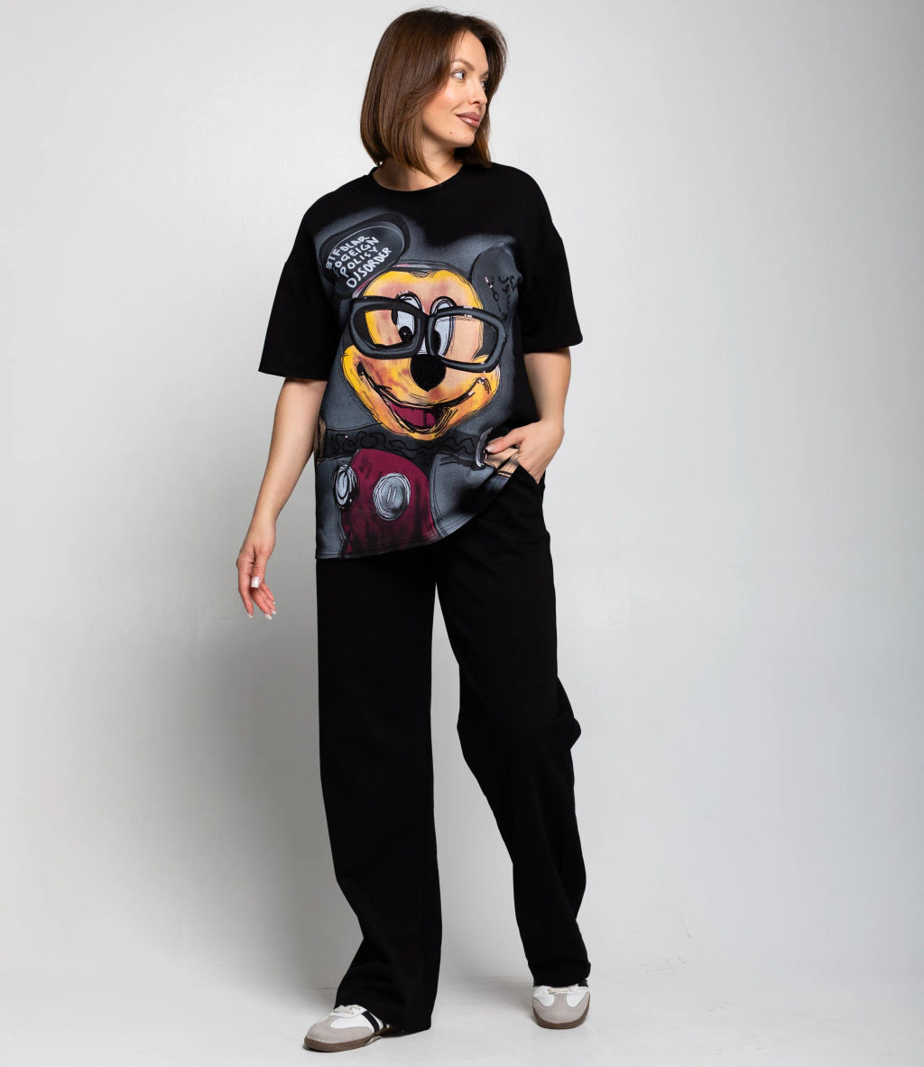 Спортивный костюм #КТ2654, чёрный - Dommod фото 2