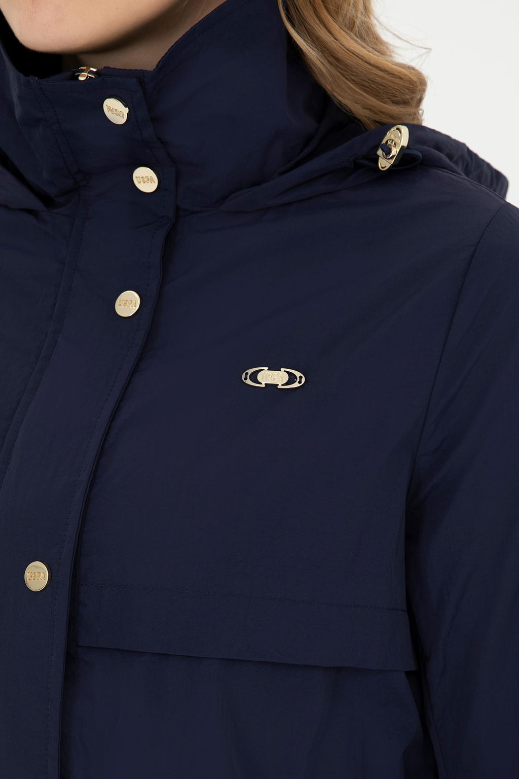 Женское темно-синее пальто Неожиданная скидка в корзине - U.s. polo assn фото 14