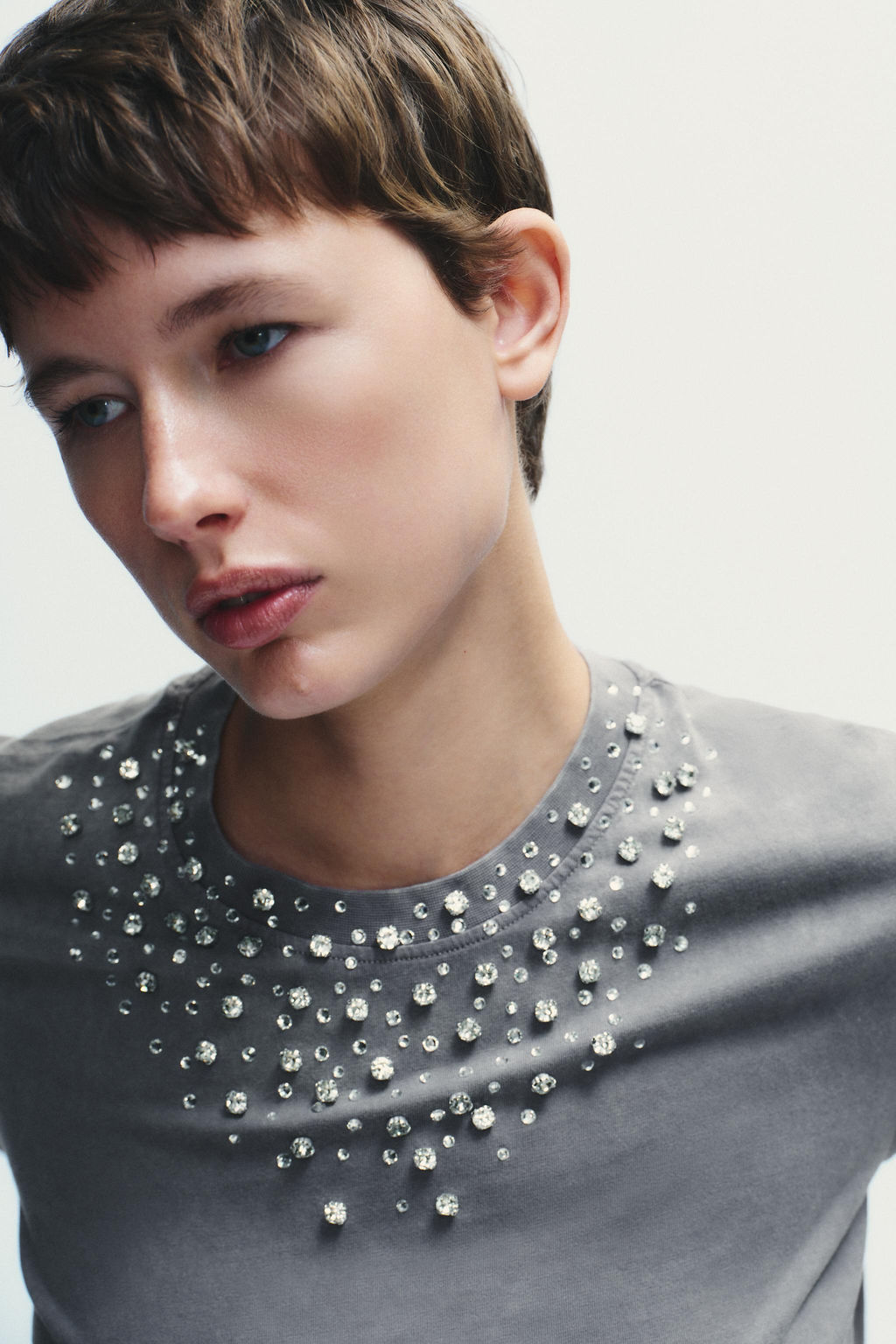 JEWEL FADED-EFFECT T-SHIRT - Zara фото 3