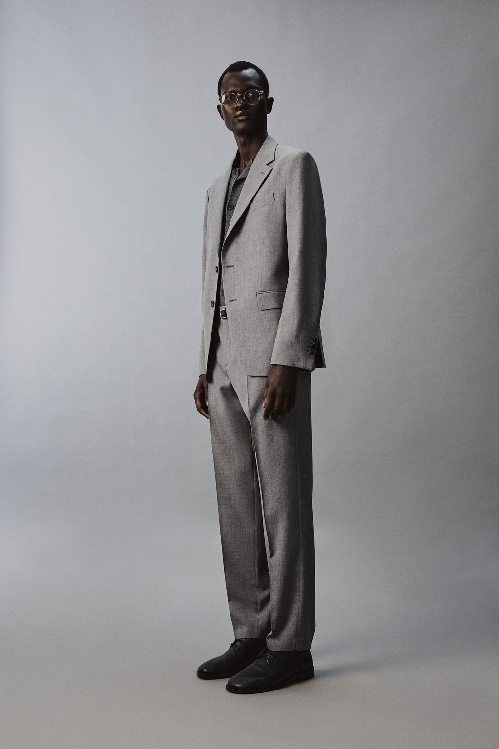 PANTAL?N SLIM FIT TRAJE ESTRUCTURA / Gris - Zara фото 12