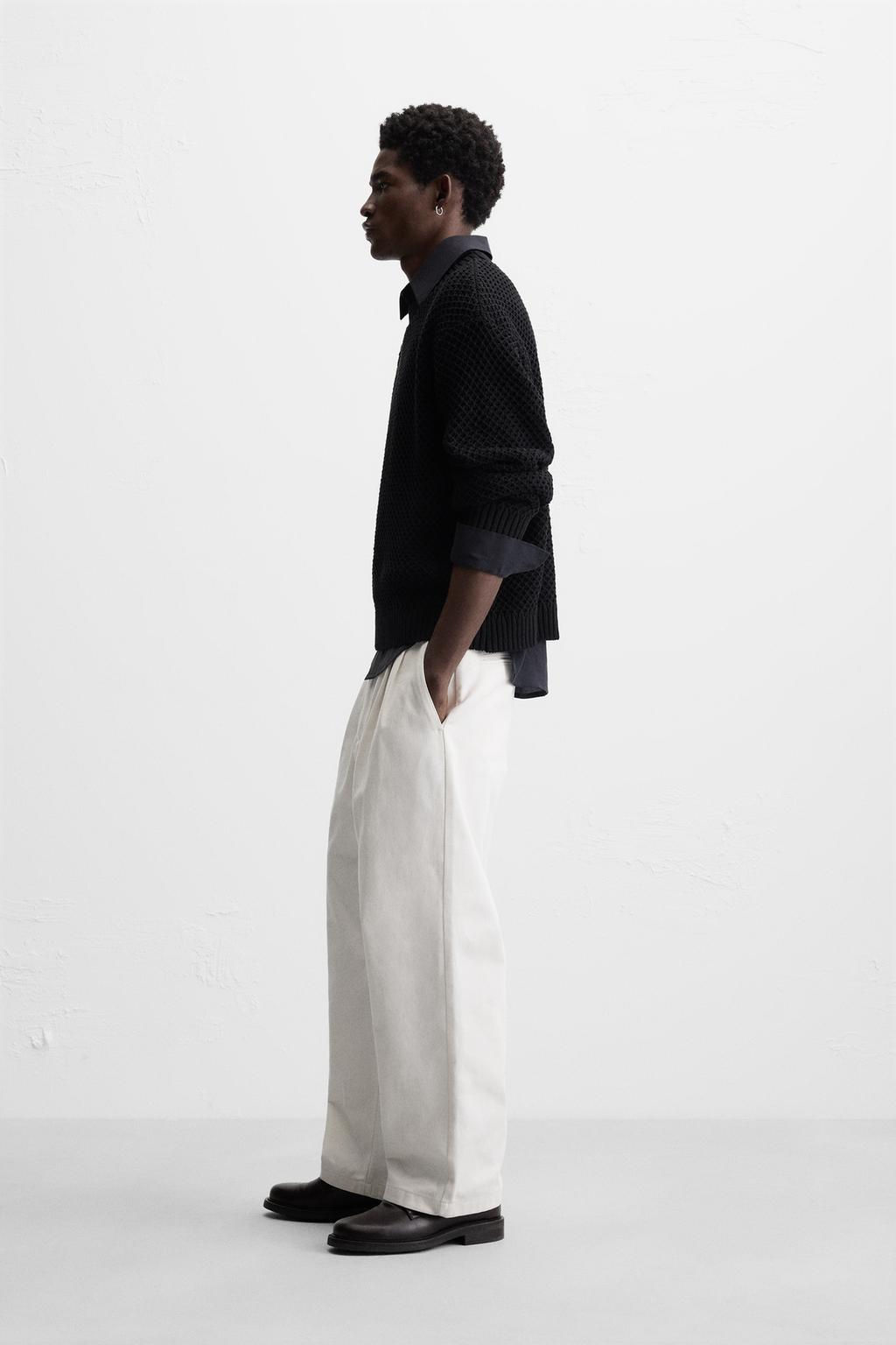 TEXTURED OPEN-KNIT SWEATER - Zara фото 4