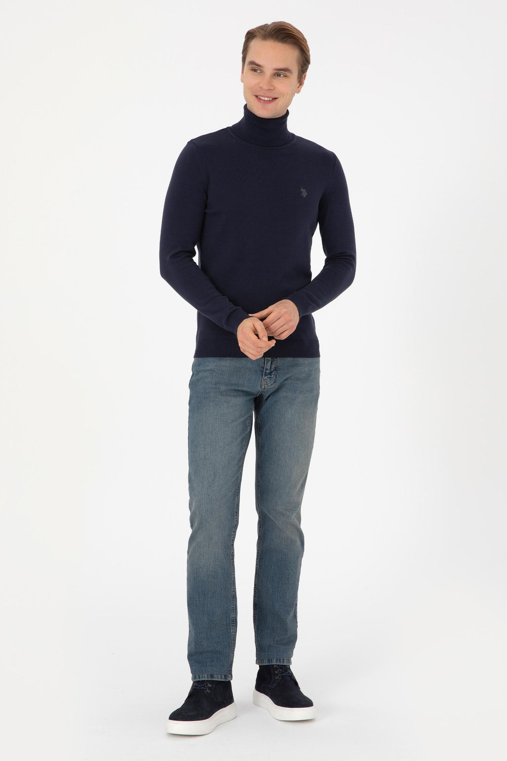 Erkek Lacivert Basic Kazak - U.s. polo assn фото 4
