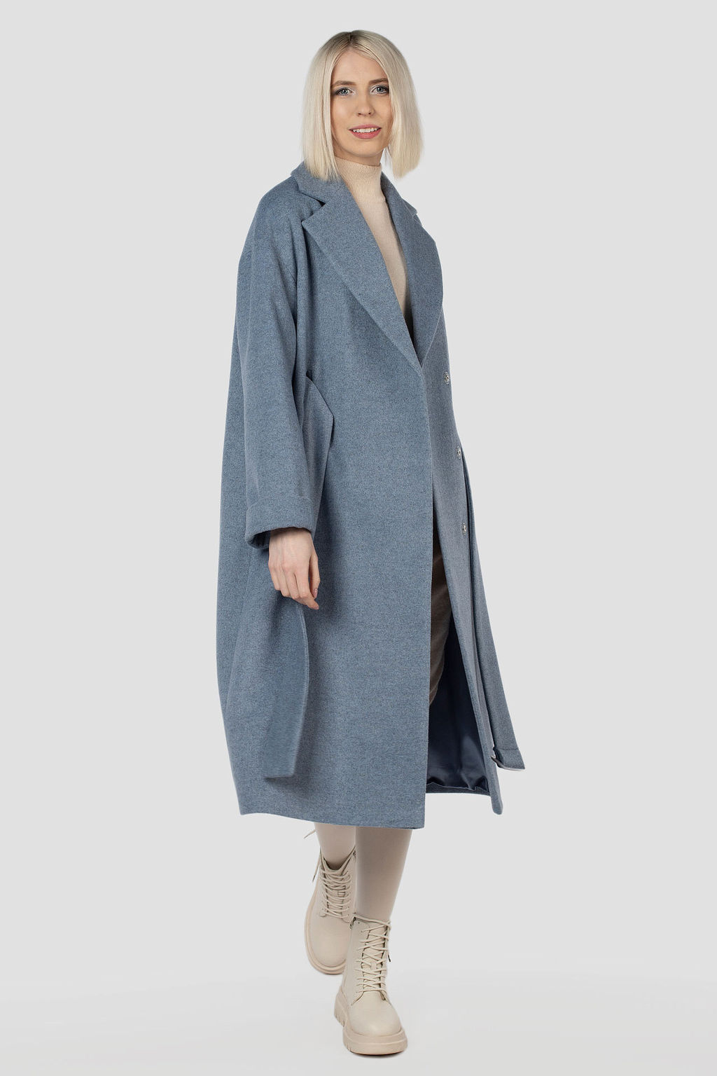 Пальто женское демисезонное (пояс) - El podio фото 2