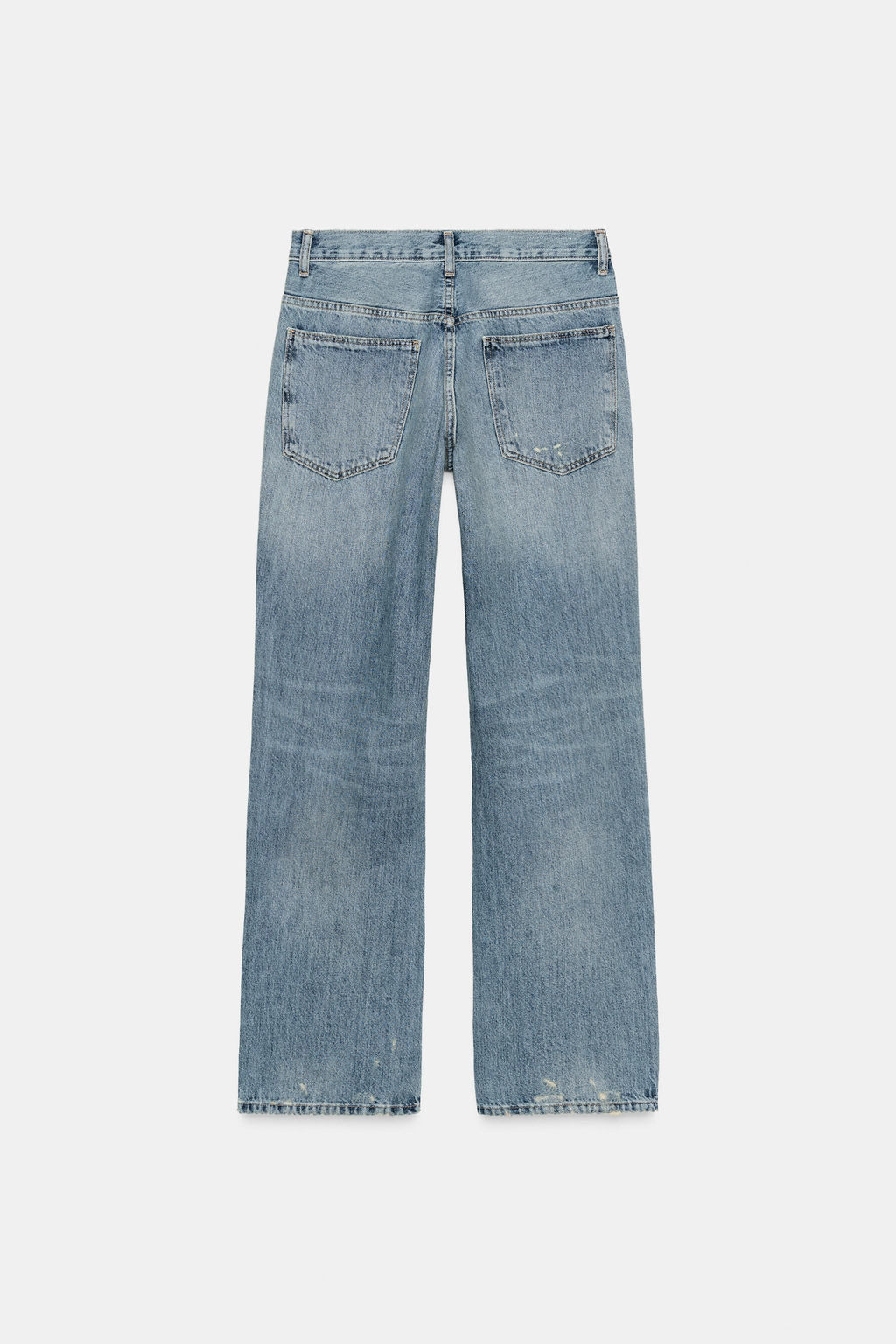 TRF RIPPED WIDE-LEG RHINESTONE JEANS - Zara фото 4