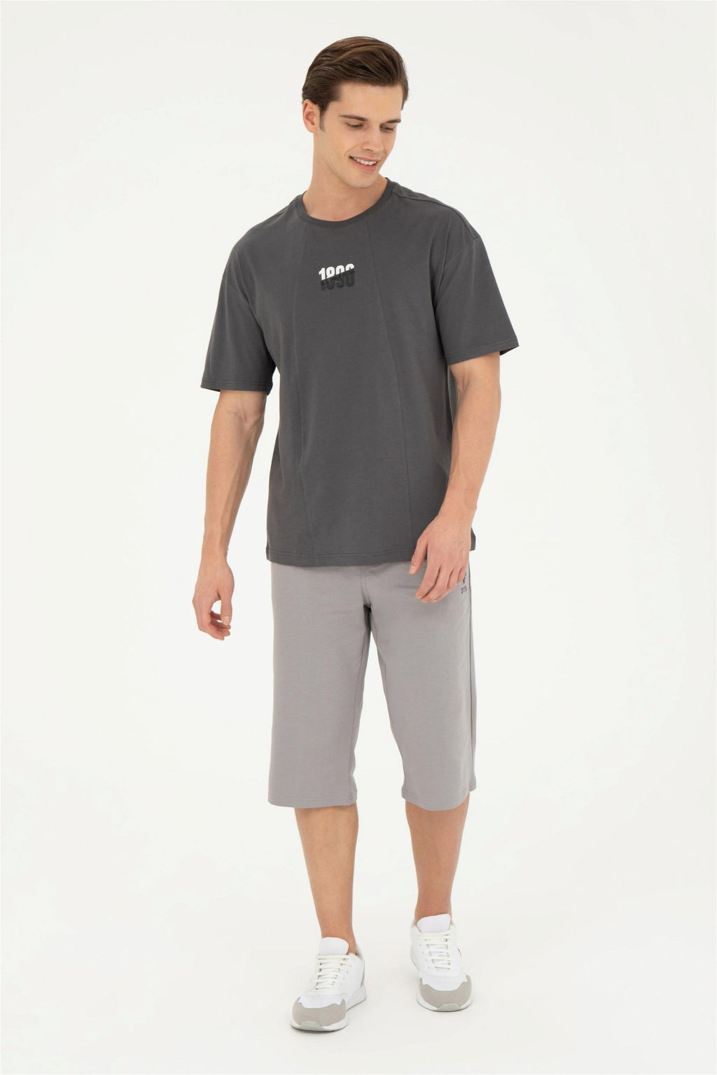 Мужские темно-серые вязаные шорты - U.s. polo assn фото 3