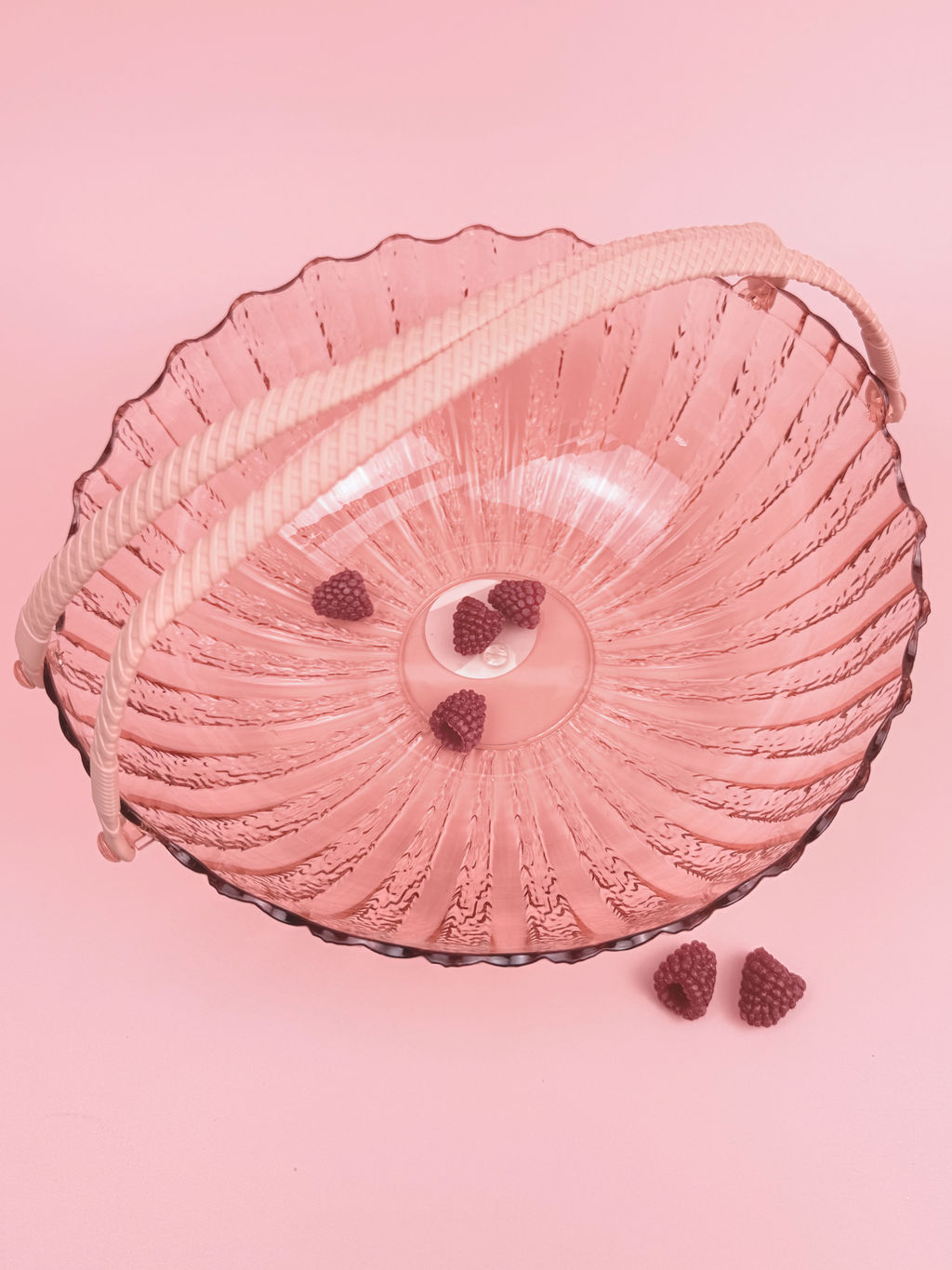 Ваза для фруктов с ручками 25см (пластик) цвет микс OLS-033А-47