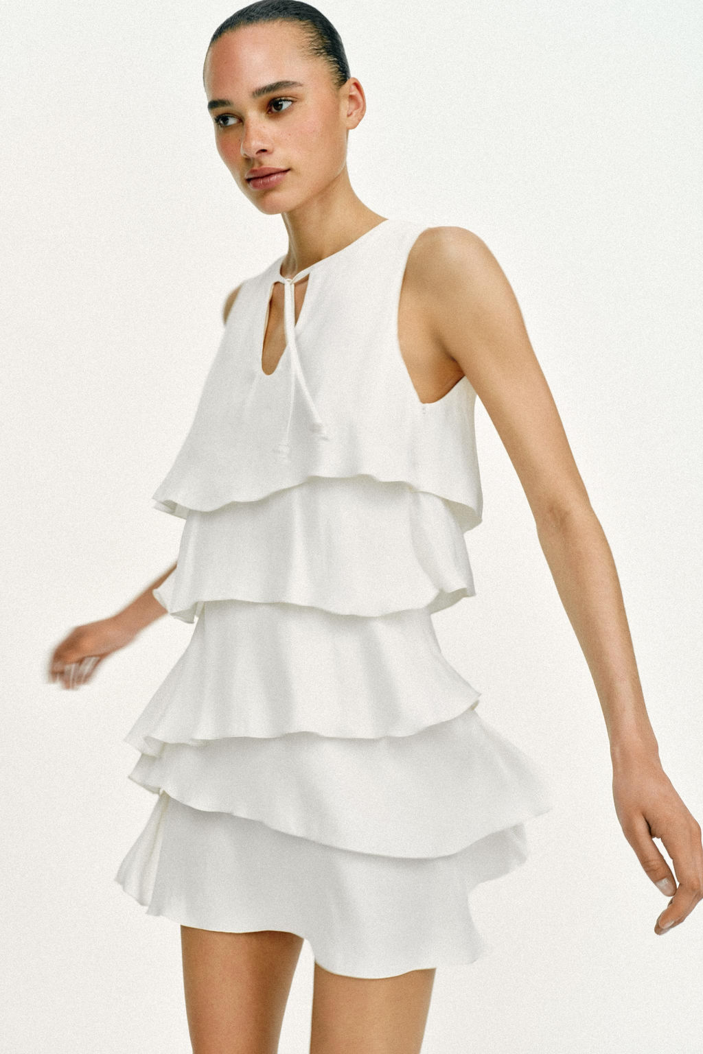 VESTIDO CORTO VOLANTES / Crudo - Zara фото 11