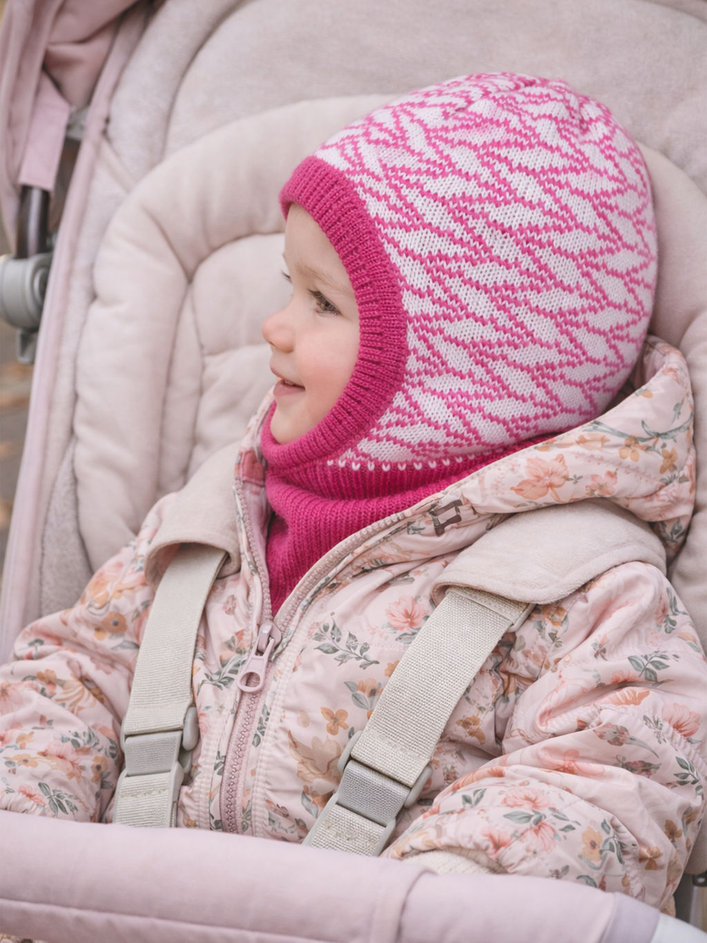 Шлем вязаный малина - Arctic kids фото 2