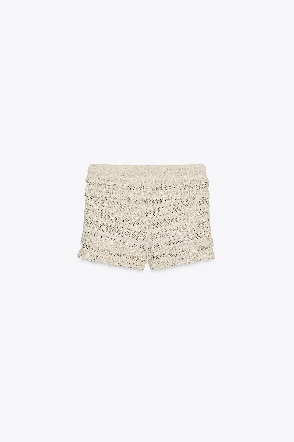 RUFFLED CROCHET SHORTS - Zara фото 6