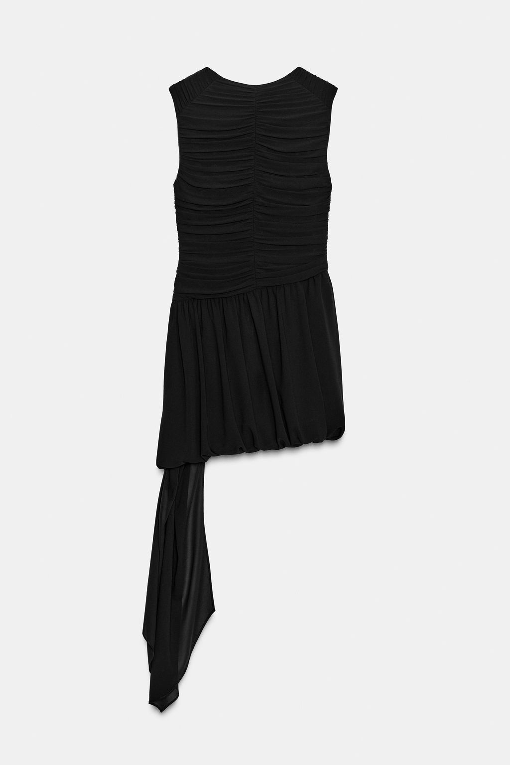 ASYMMETRIC BALLOON HEM DRAPED MINI DRESS - Zara фото 11