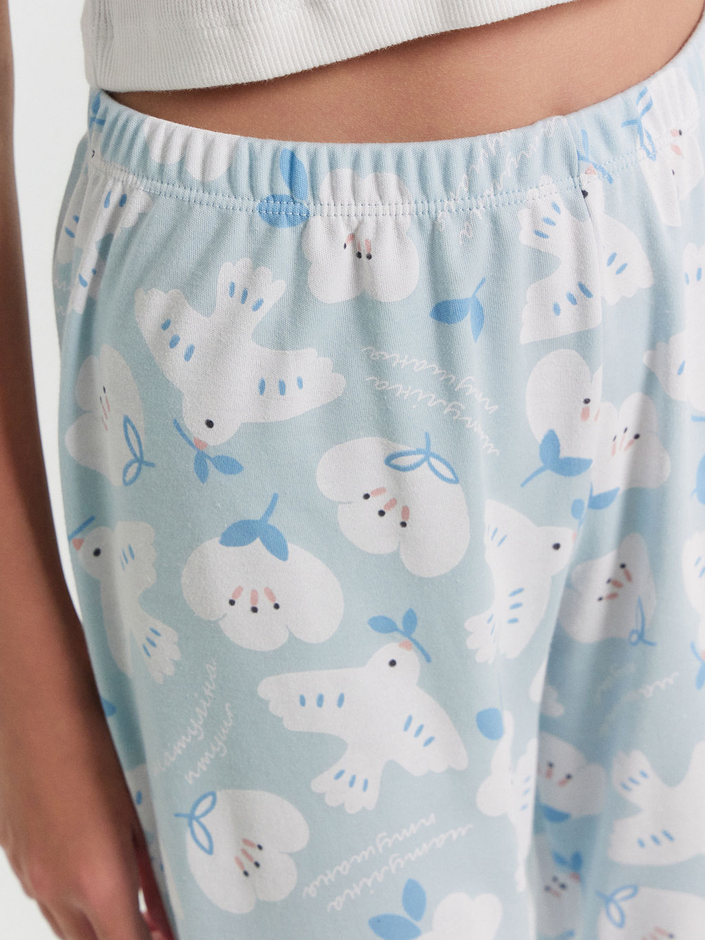 Комплект для девочек (джемпер, брюки) голубой с птицами - Mark formelle фото 7