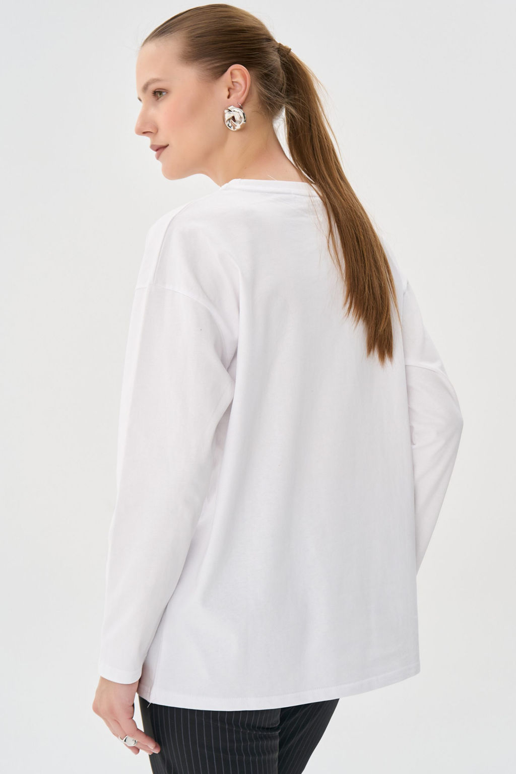 Лонгслив Эшли (белый) - Эльза фото 6