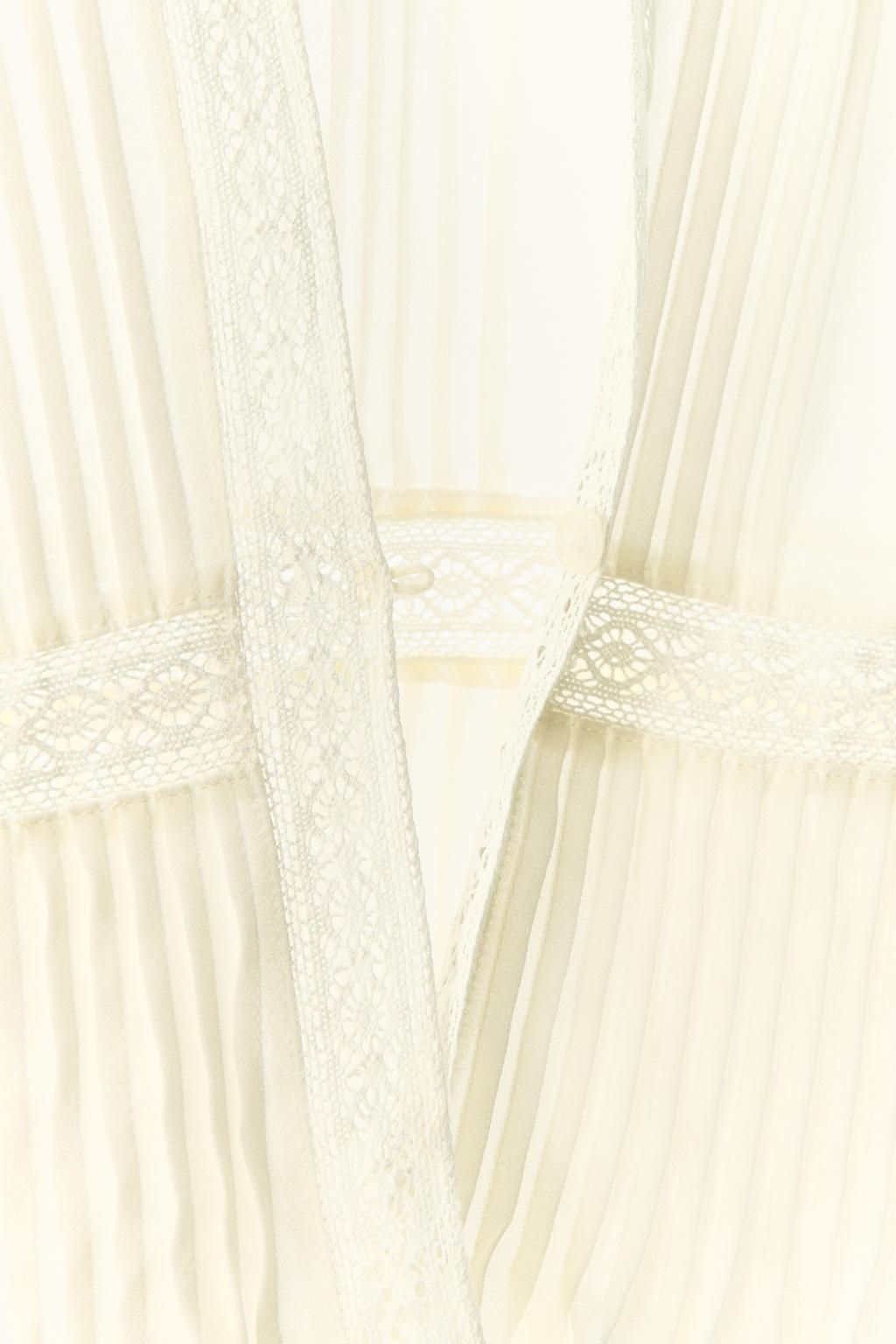 PLEATED LACE TRIM TOP - Zara фото 6