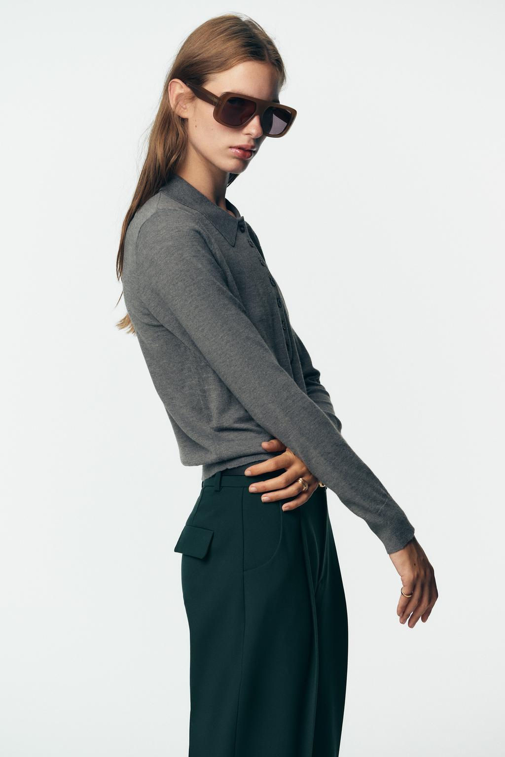 PLAIN KNIT POLO SHIRT - Zara фото 5