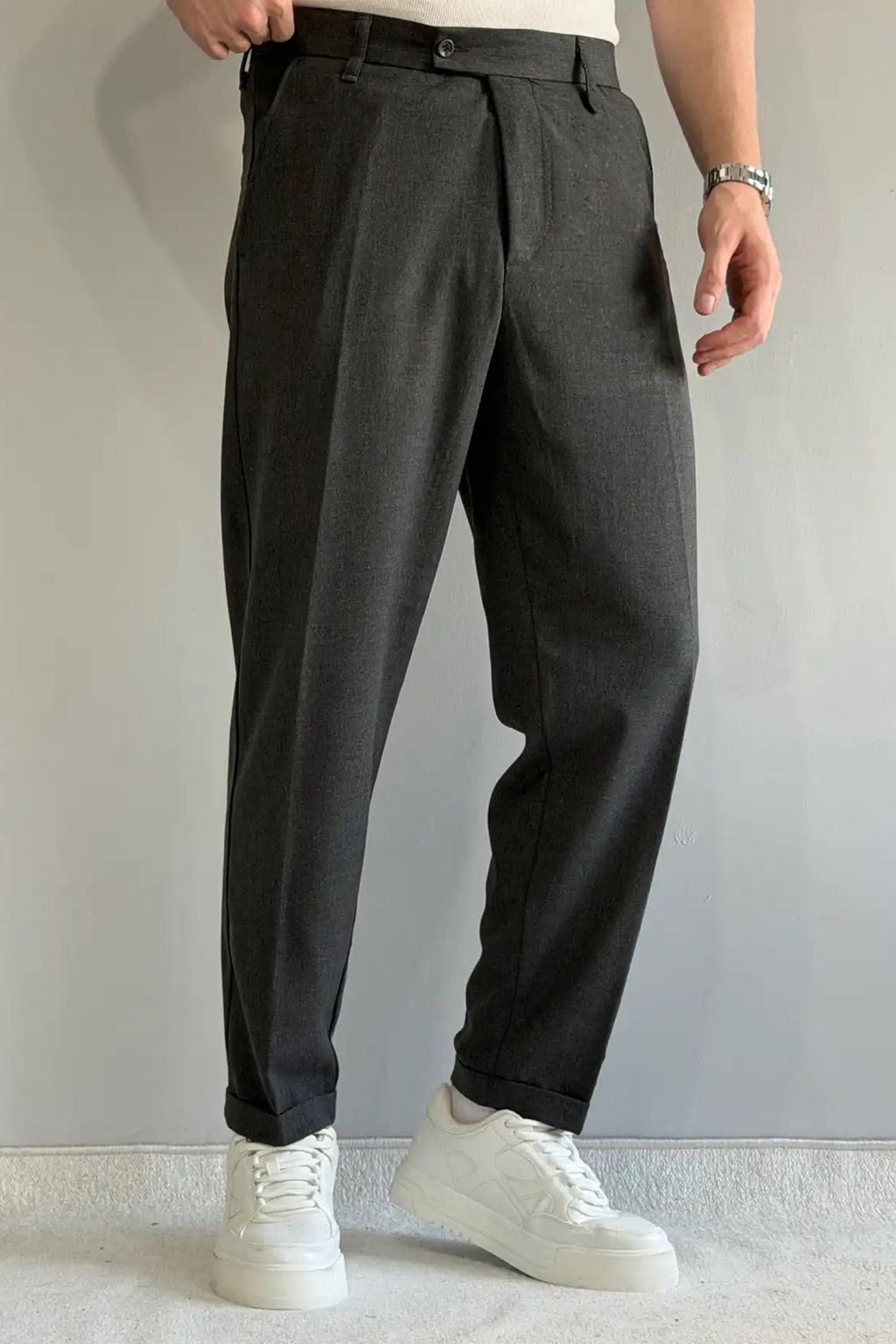 Antrasit Erkek Boyfriend Fit Pantolon TMNAW26PL00017 - Trendyolmilla фото 18