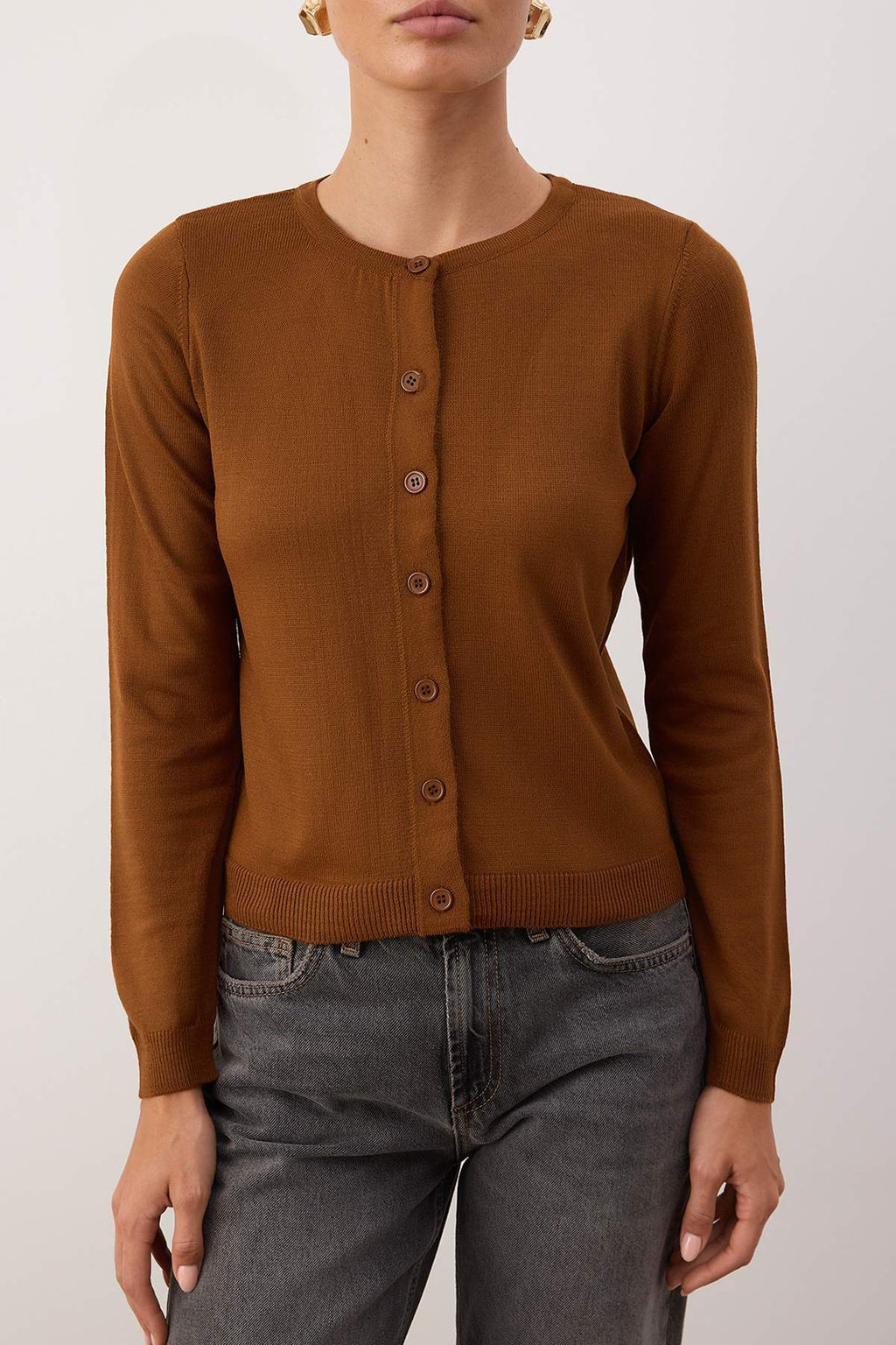 Kahverengi-Tas Ikili Paket Bisiklet Yaka Triko H?rka TWOAW25HI00344