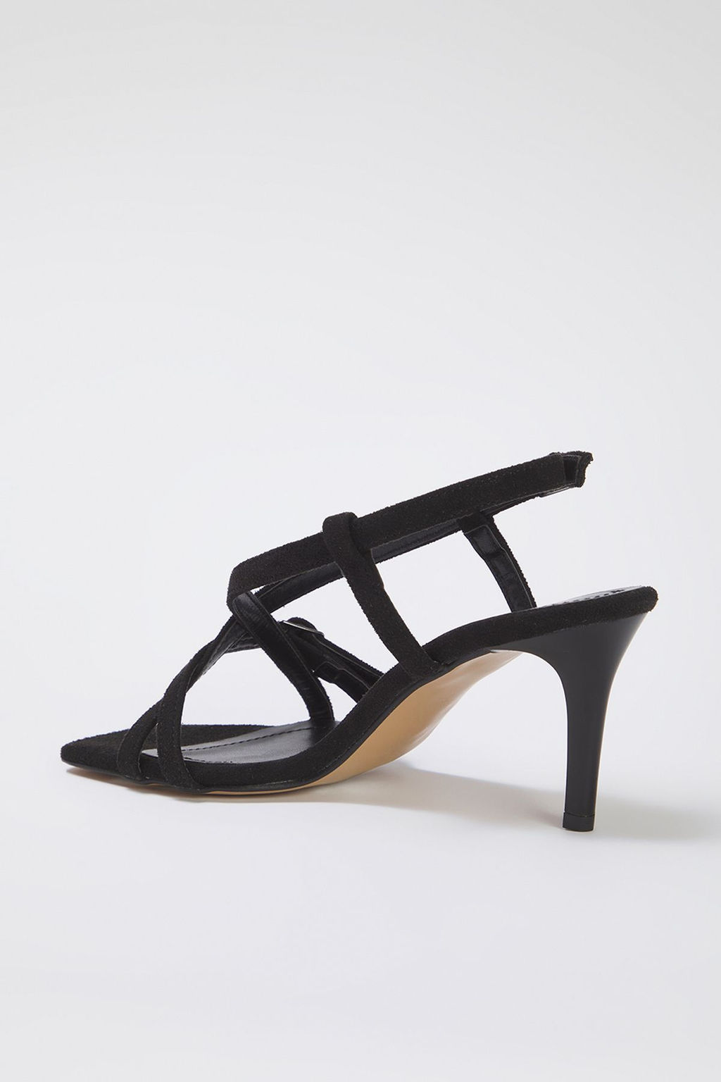 Trendyol Shoes Siyah Suet Bilekten Baglamal? Kare Burun Ince Topuklu Kad?n Sandalet TAKSS25TO00018 - Trendyolmilla фото 9