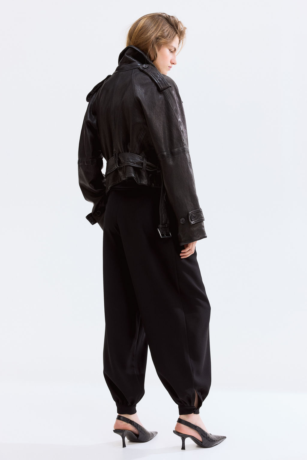 Pleated balloon trousers - H&m фото 4