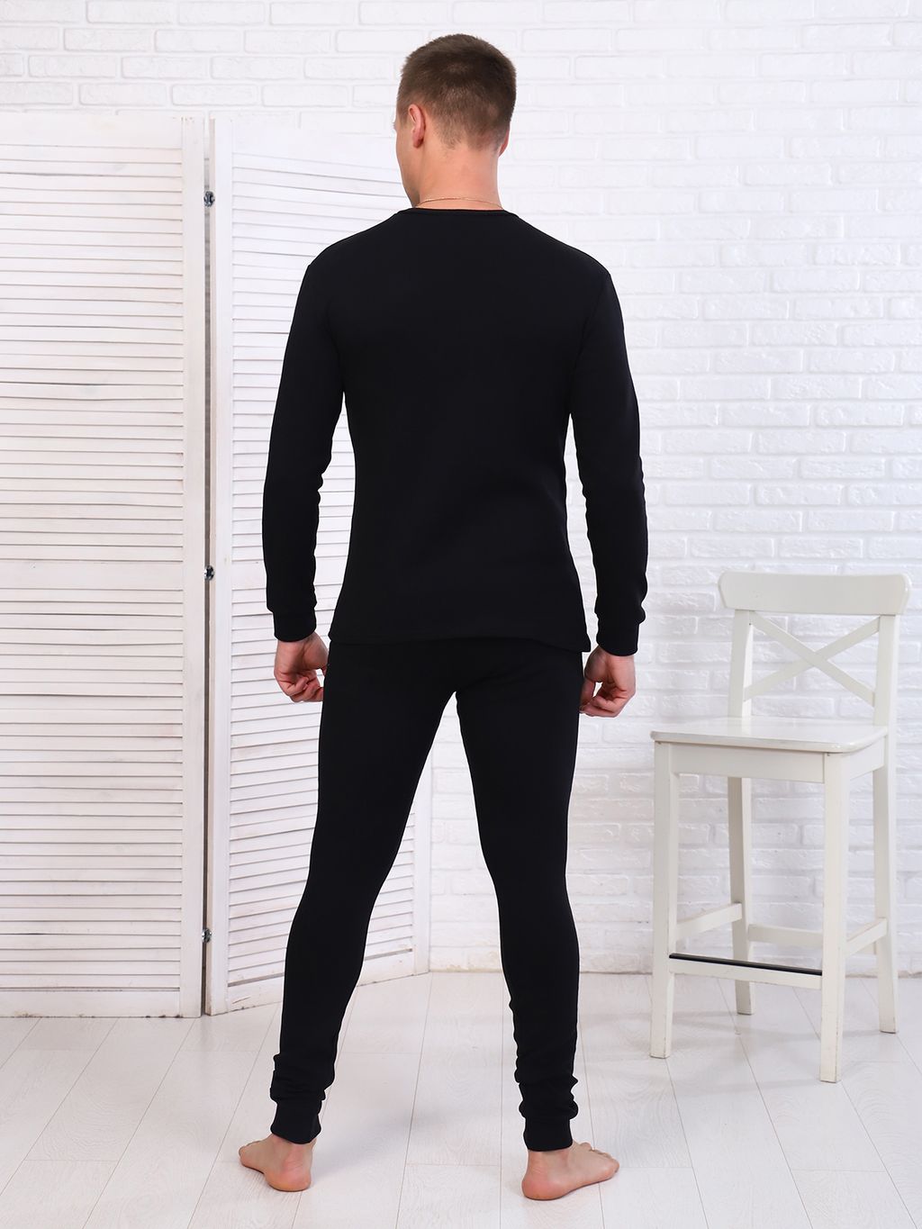 Кальсоны (черные) мужск брюки