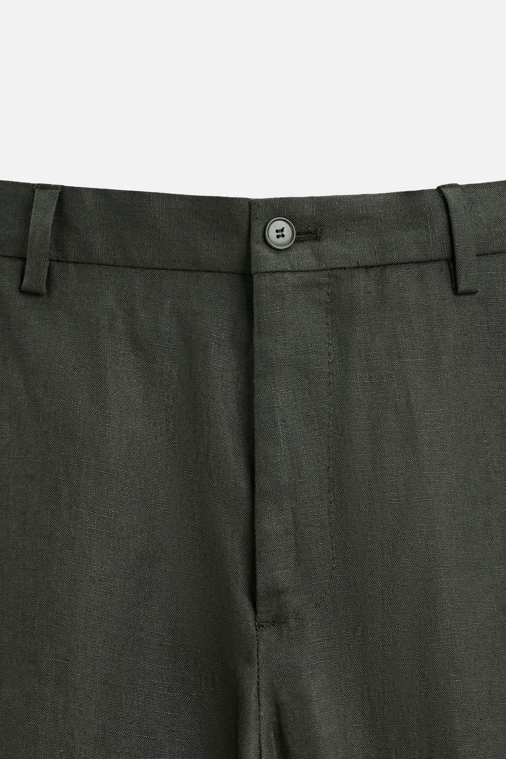 100% LINEN SUIT TROUSERS - Zara фото 16