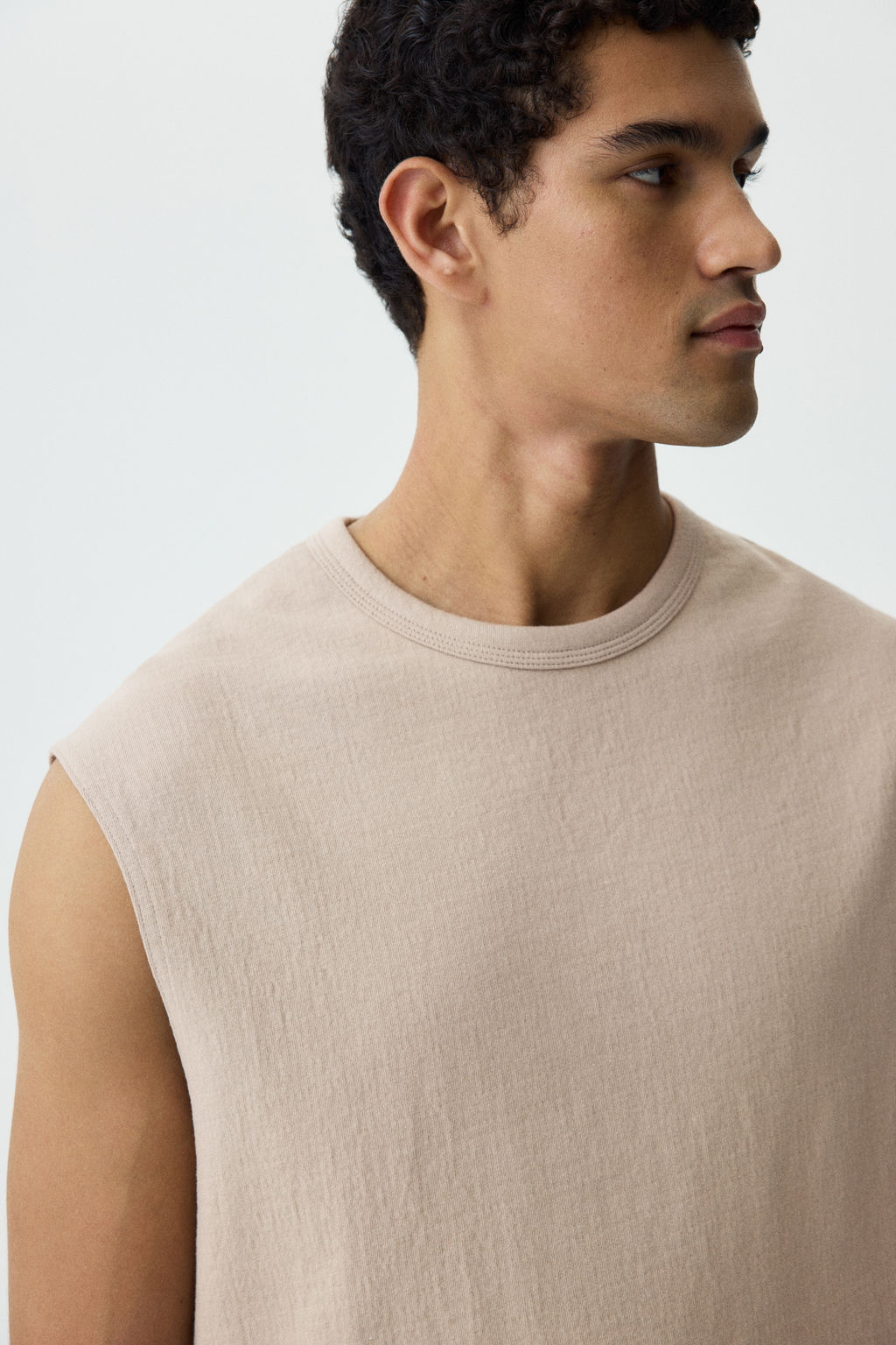 Camiseta sin mangas en punto Relaxed Fit - H&m фото 7