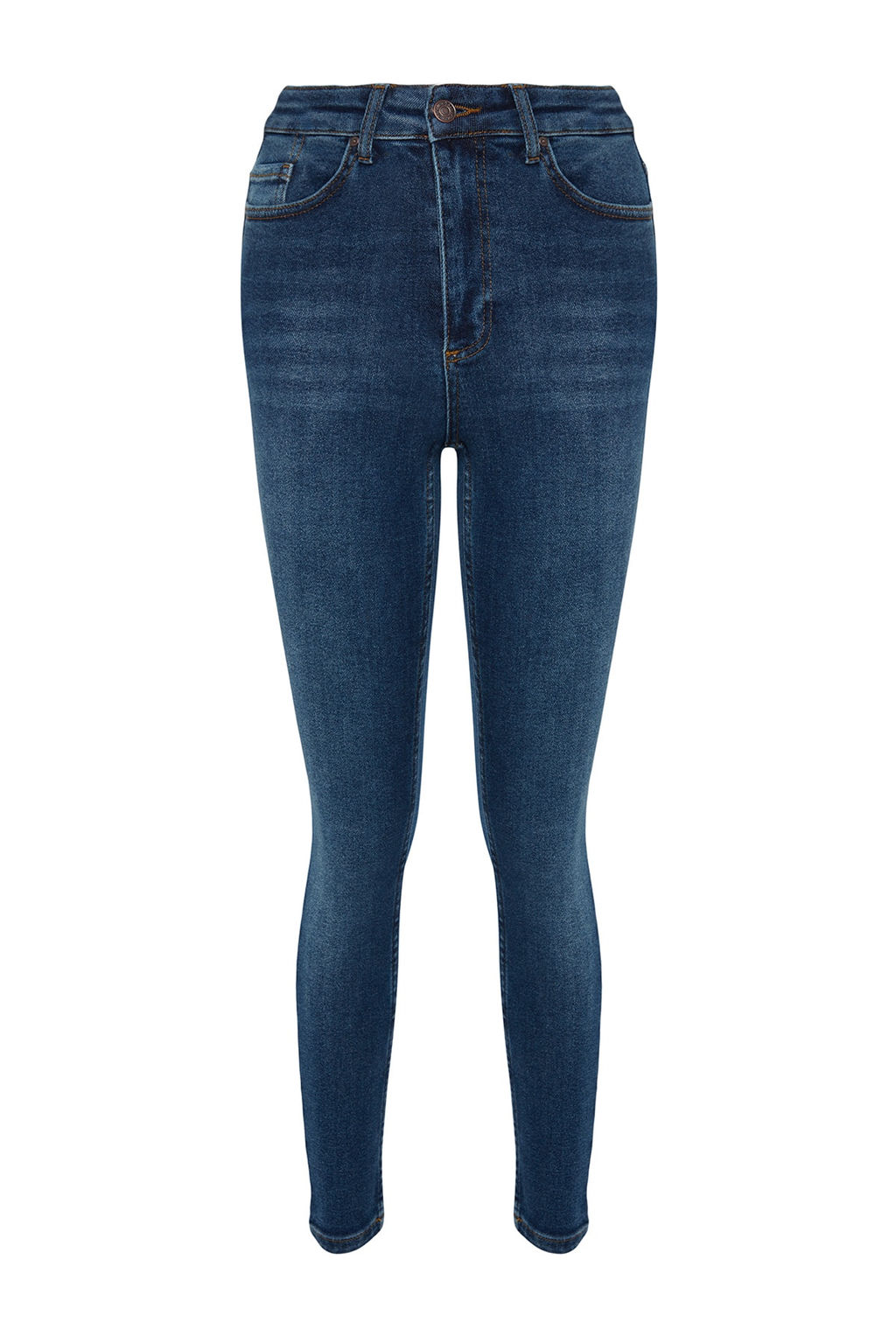 TRENDYOLMILLA Lacivert Yuksek Bel Skinny Jeans TWOAW24JE00068  фото 10