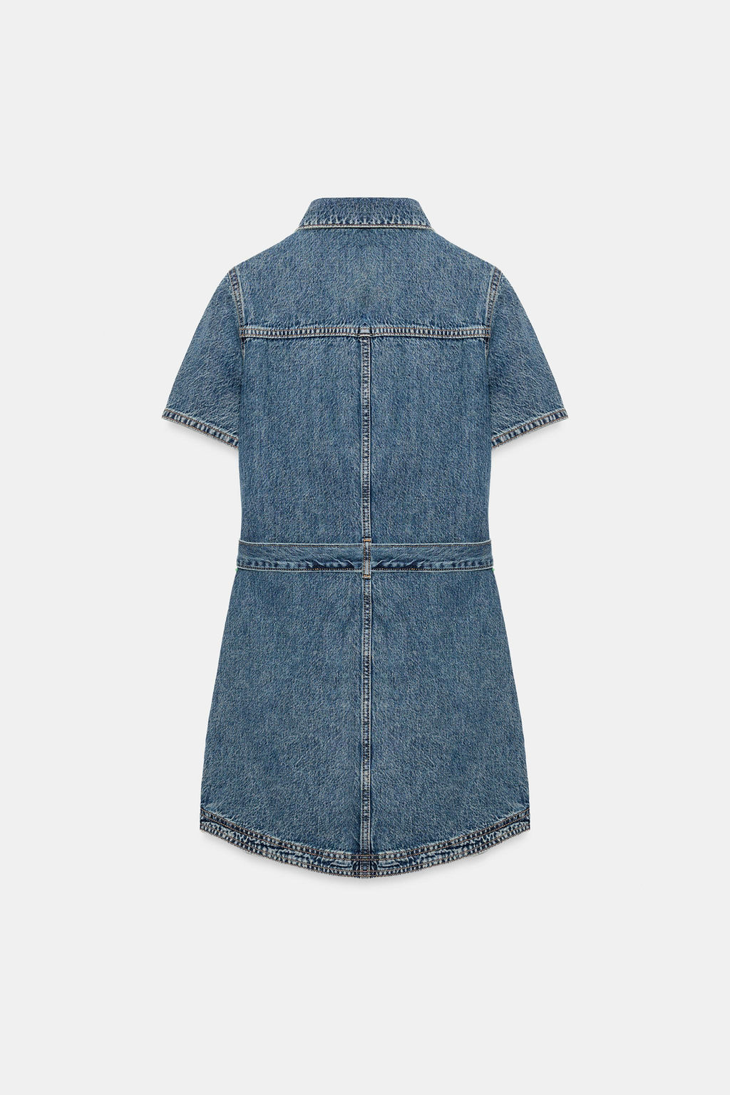 VESTIDO Z1975 MINI DENIM CINTUR?N / Azul - Zara фото 9