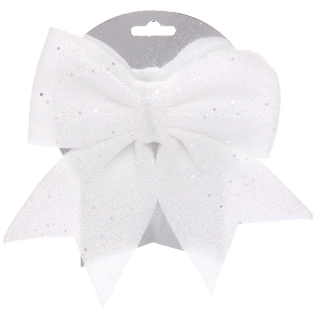 Цена за 2шт. Бант на елку "Нежность" 15*20 см, Белый