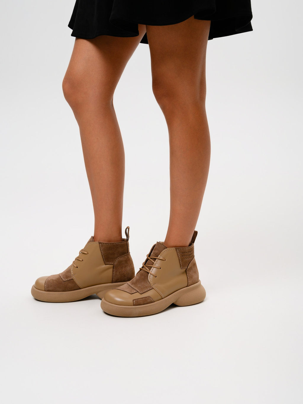 Ботинки 305.927ka.Круассан+коричневый капучино замша/шерсть