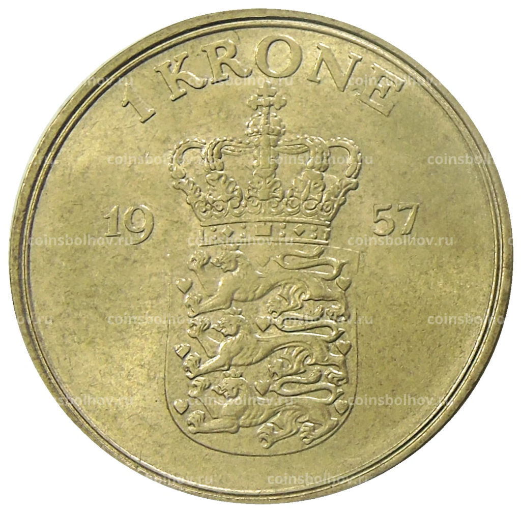 1 крона 1957 года Дания