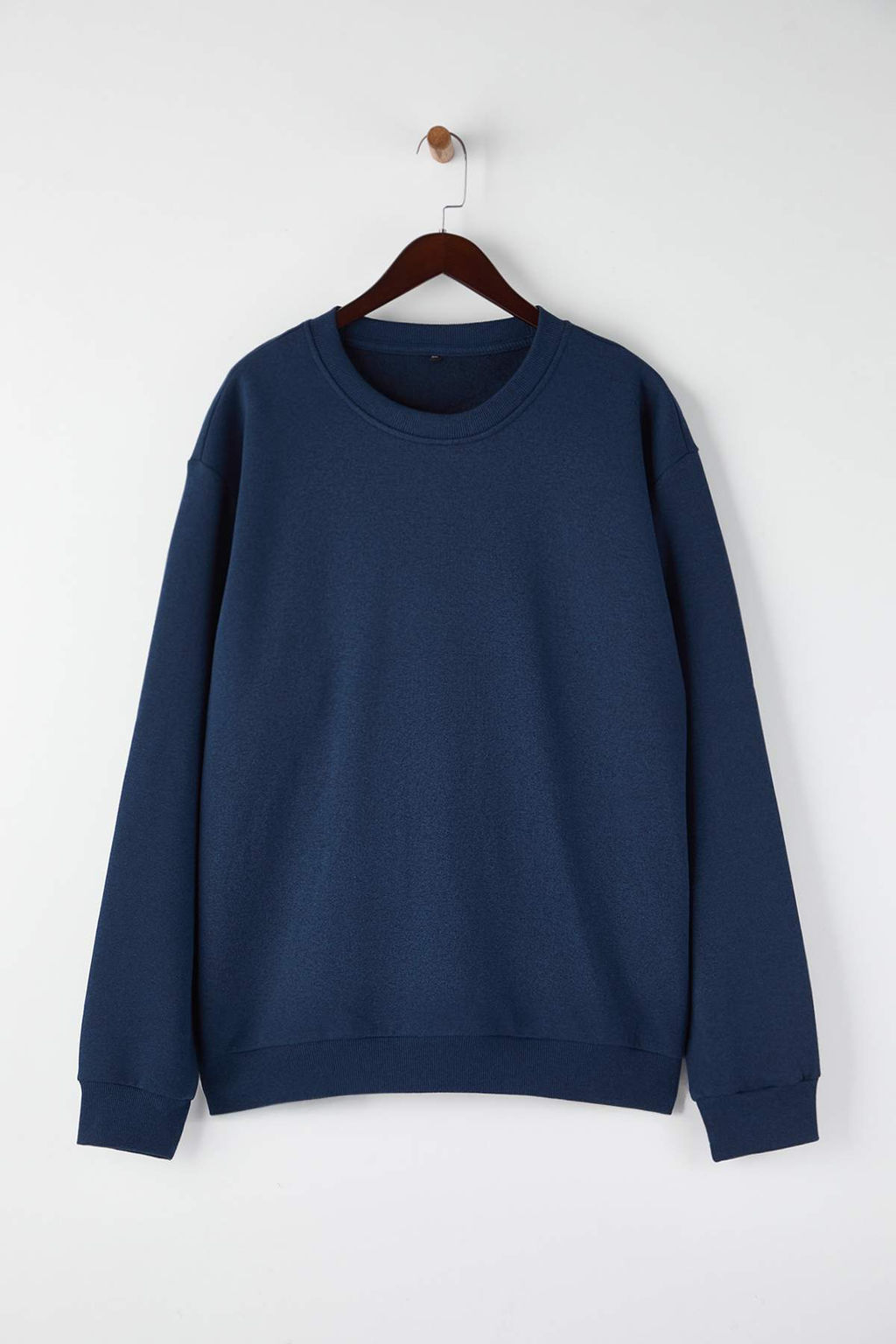 Siyah-Lacivert 2li Paket Regular/Normal Kesim Basic Buyuk Beden Sweatshirt TMNAW26AO00001 - Trendyolmilla фото 2