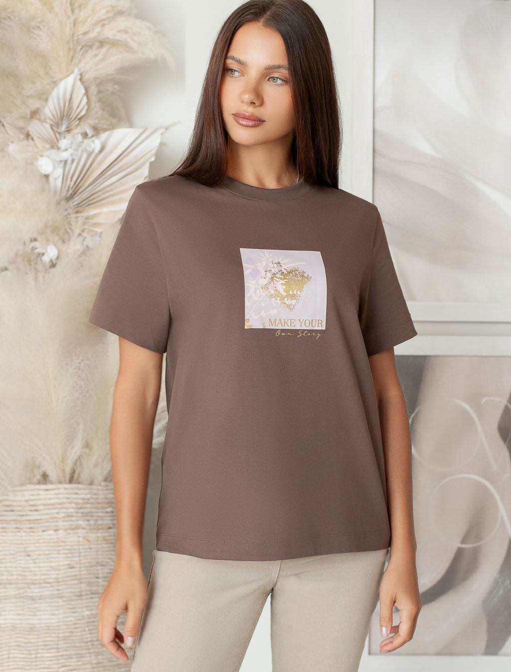 Футболка из премиального хлопка с авторским принтом