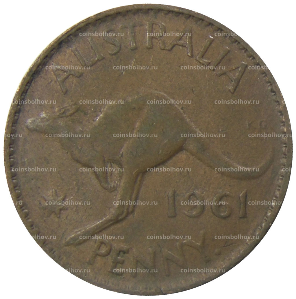 1 пенни 1961 года Австралия