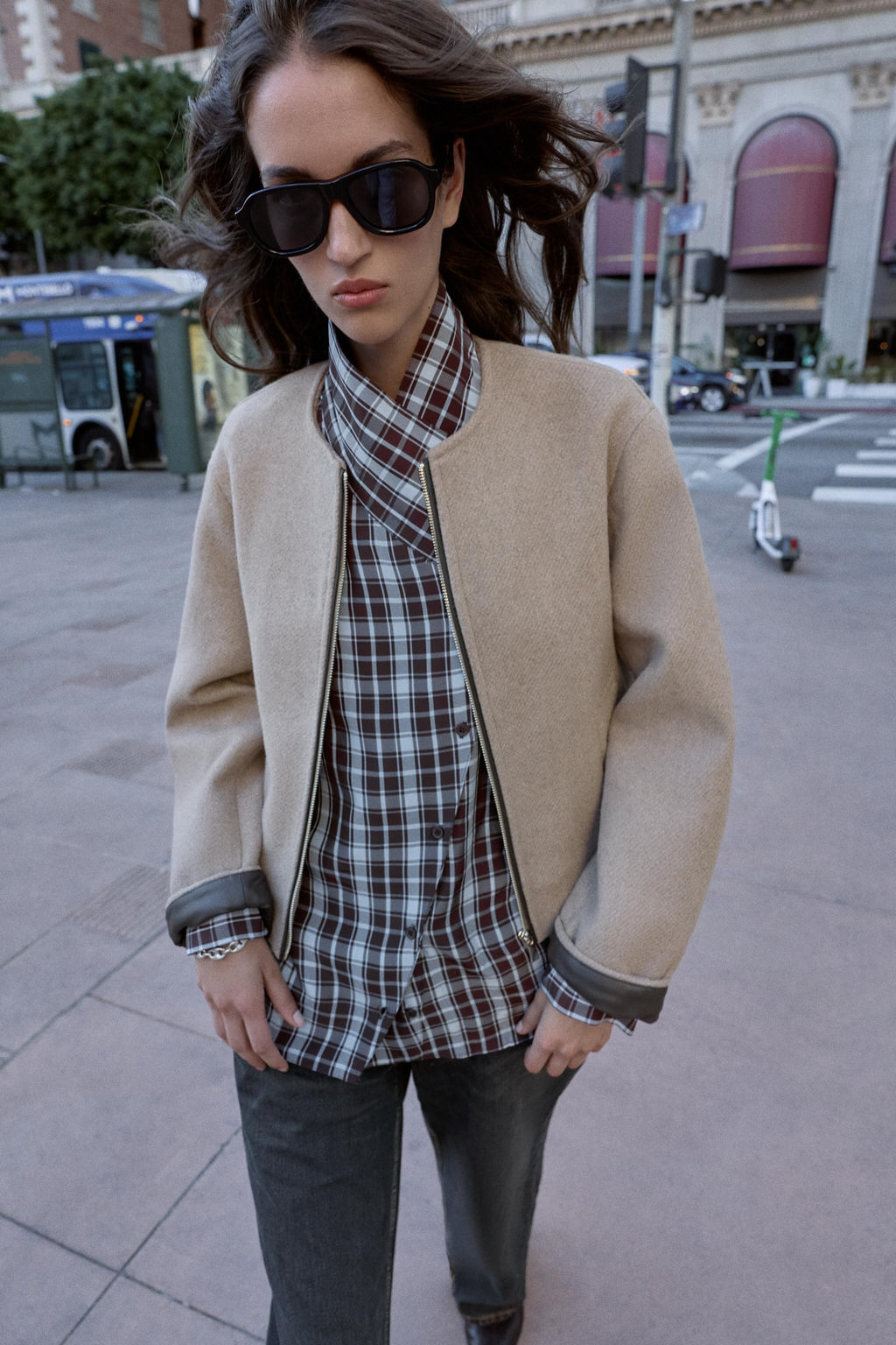 FAUX SUEDE STRAIGHT-LEG TROUSERS - Zara фото 23