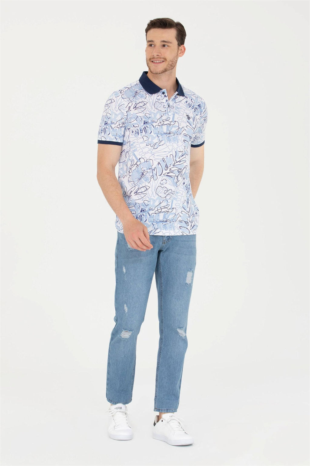 U. S. Polo Assn Мужские голубые джинсы Неожиданная скидка в корзине