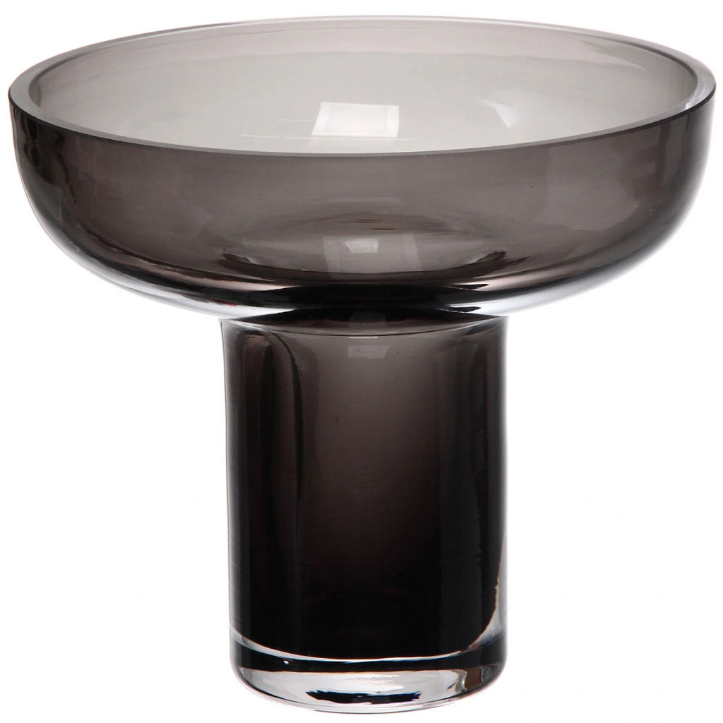 Ваза стеклянная "GREY GLASS" 16*13см