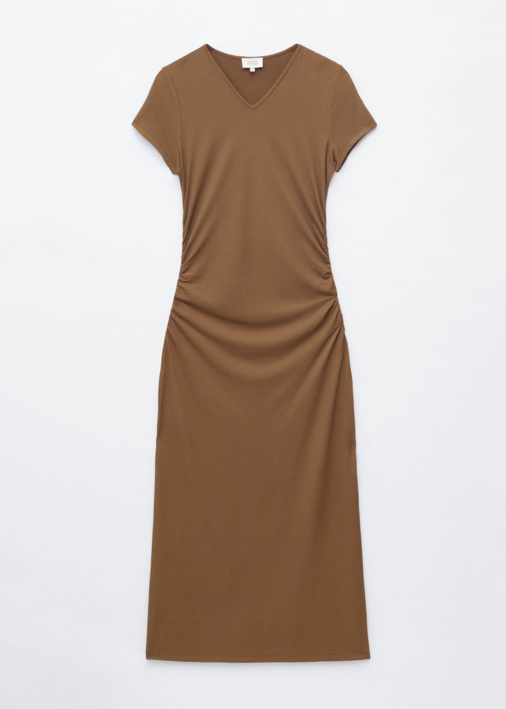 Vestido midi en punto de piqu?