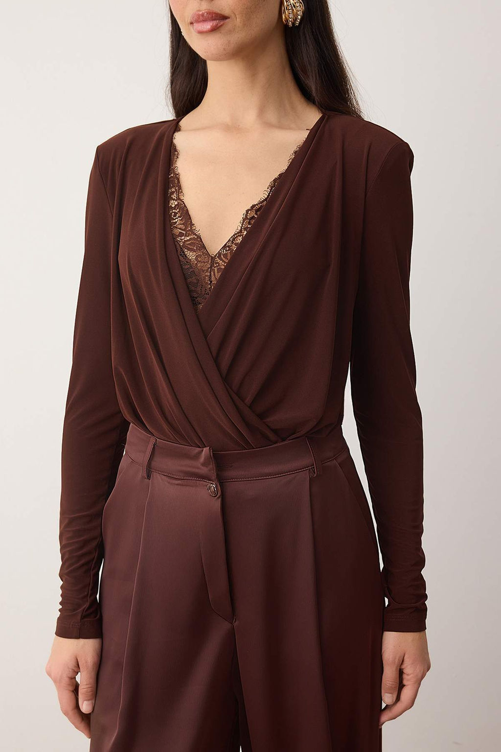 Siyah Duz Kruvaze Uzun Orme Sandy Body TPRAW26BD00029 - Trendyolmilla фото 5