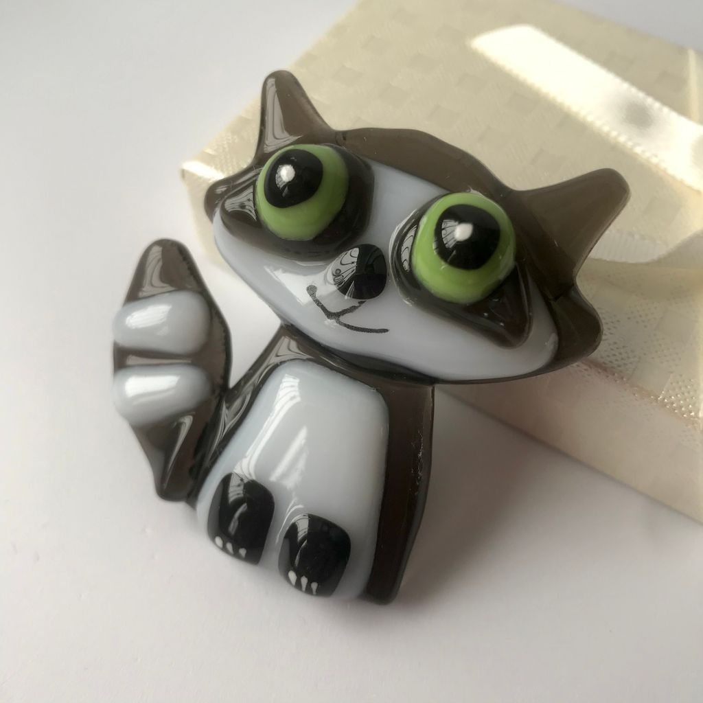 Брошь Енот - Стрекоза фото 7