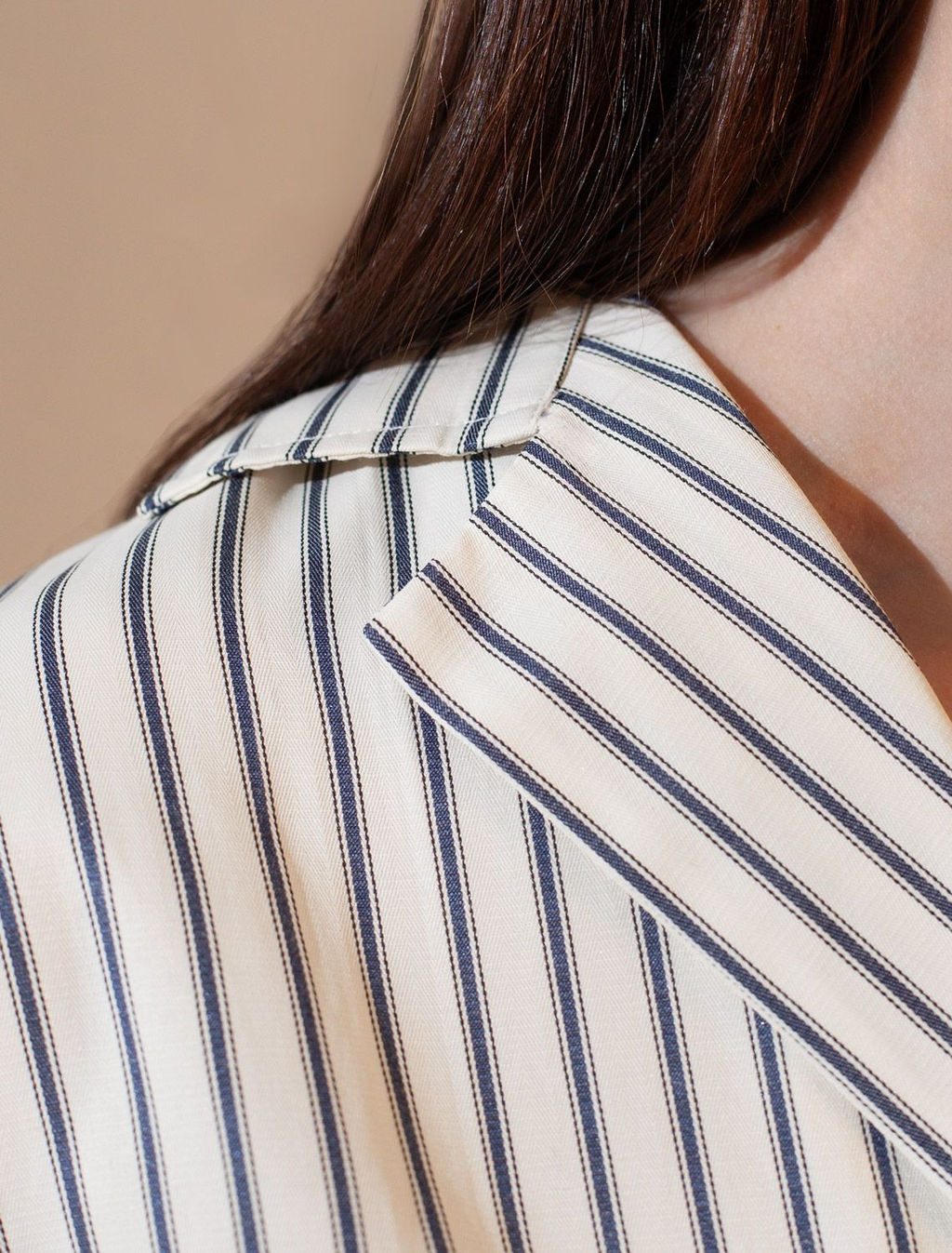 Блузка в полоску с цельнокроеным коротким рукавом из легкого хлопкового поплина - Vilatte фото 8