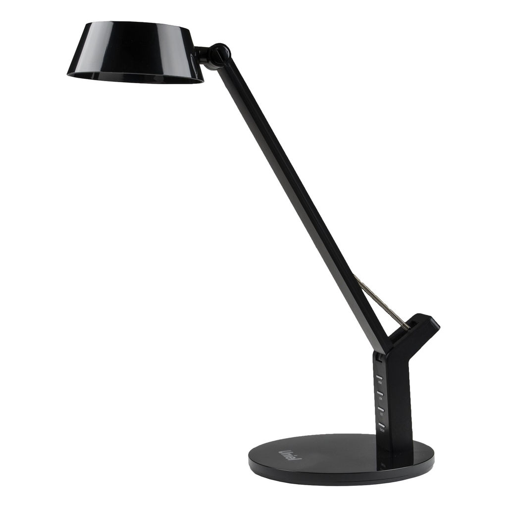 TLD-570 Black/LED/500Lm/2700-5500K/Dimmer Светильник настольный, 9W. Сенсорный выключатель. Черный. TM Uniel