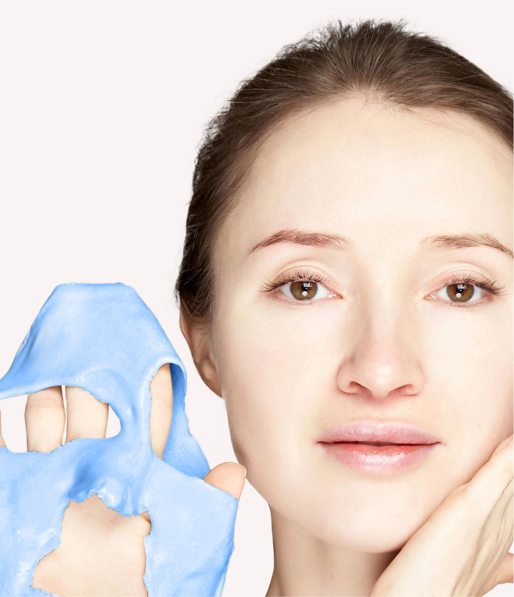 Увлажняющая альгинатная маска с голубой спирулиной и гиалуроновой кислотой