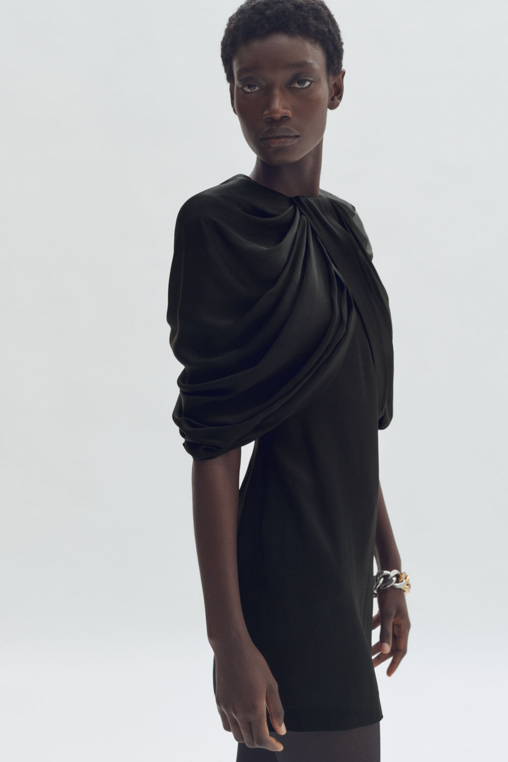 Minivestido drapeado en sat?n - H&m фото 2