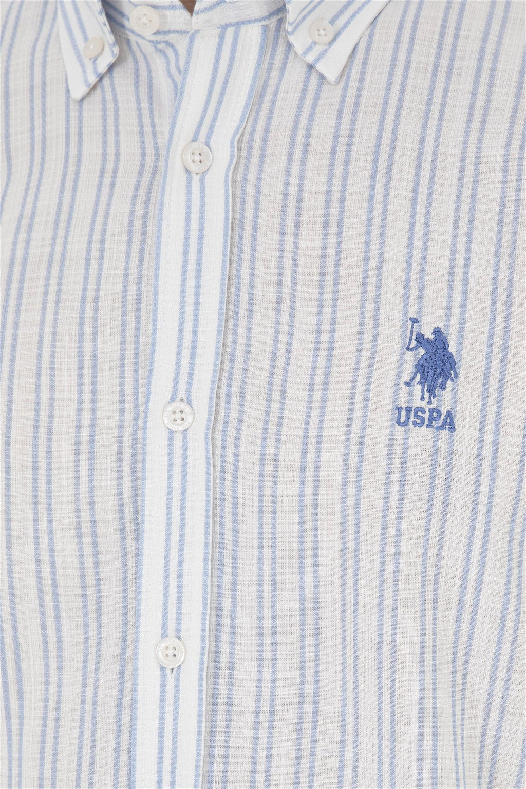 Мужская голубая рубашка с длинным рукавом Неожиданная скидка в корзине - U.s. polo assn фото 7